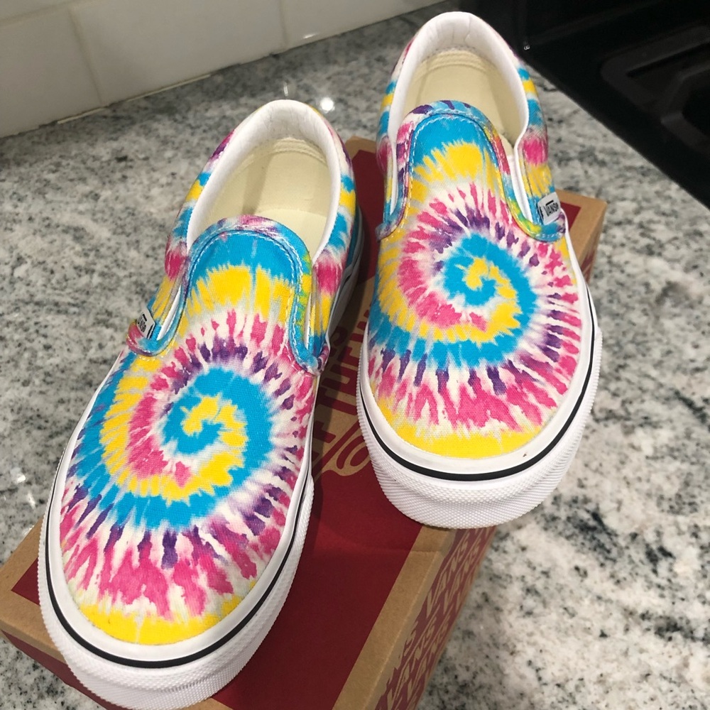Kids vans tie dye classic slip on size 1 1/2